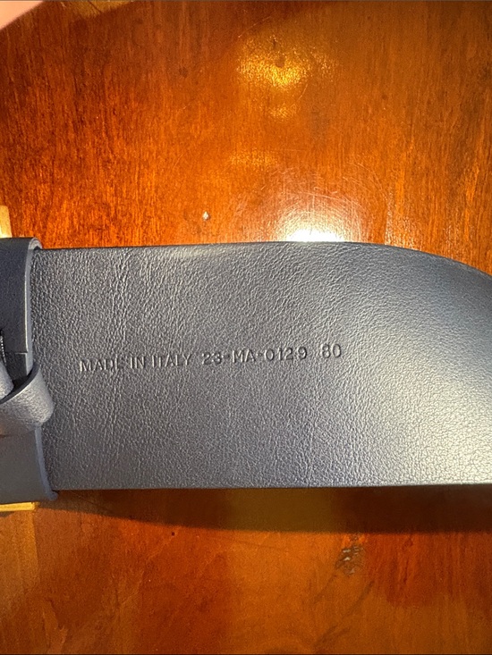 Christian Dior D logo buckle leather sash quake gold hardware navy belt main image 8